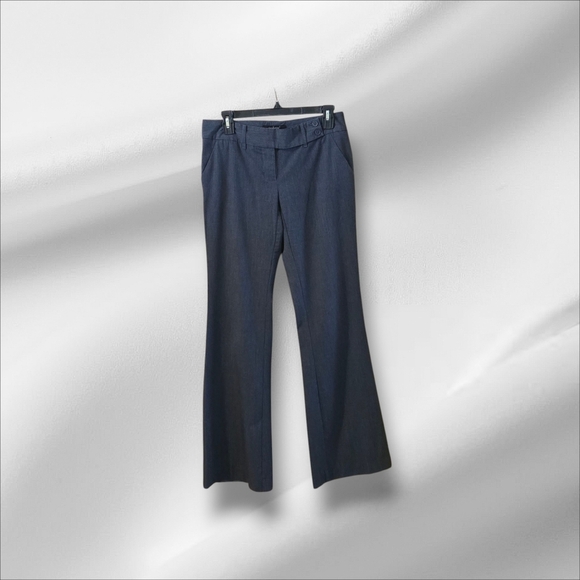 Daisy Fuentes Gray Flared Pants 4 Pockets Zip Button Closure Women size 2 (XS) - Picture 3 of 16